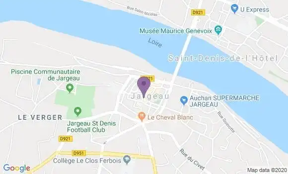 Localisation Banque Populaire Agence de Jargeau