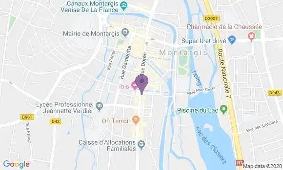 Localisation Banque Populaire Agence de Montargis