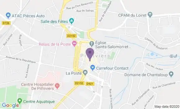 Localisation Banque Populaire Agence de Pithiviers