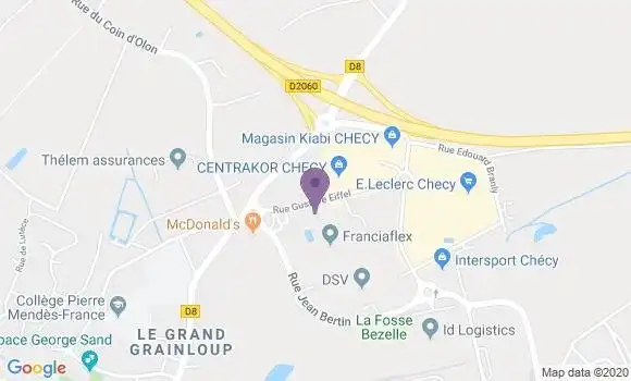 Localisation Banque Populaire Agence de Chécy