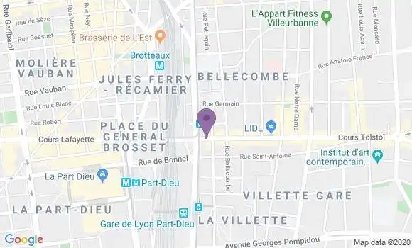 Localisation LCL Agence de Lyon Garibaldi
