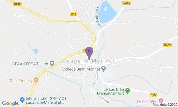 Localisation Banque Populaire Agence de Lacapelle Marival