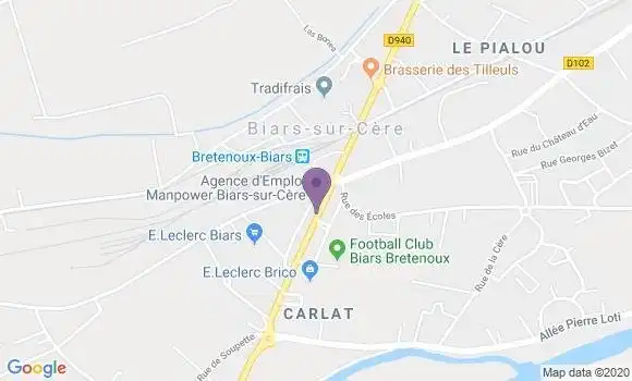 Localisation Banque Populaire Agence de Biars sur Cère
