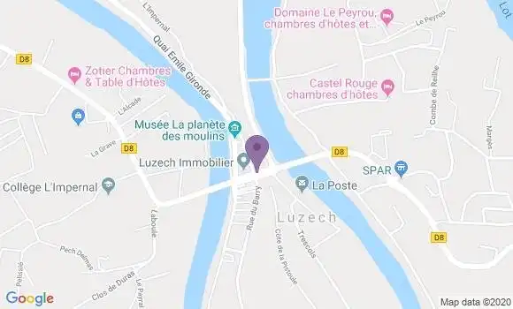 Localisation Banque Populaire Agence de Luzech