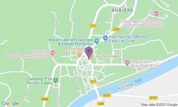Localisation Banque Populaire Agence de Cajarc
