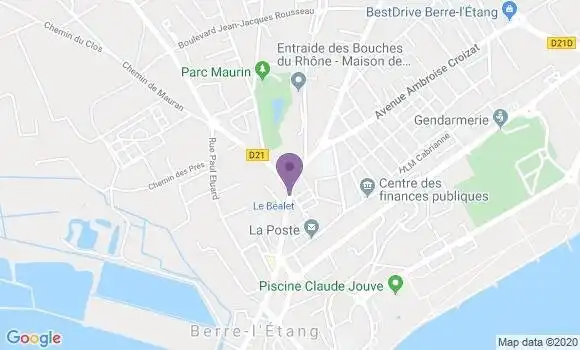 Localisation LCL Agence de Berre l