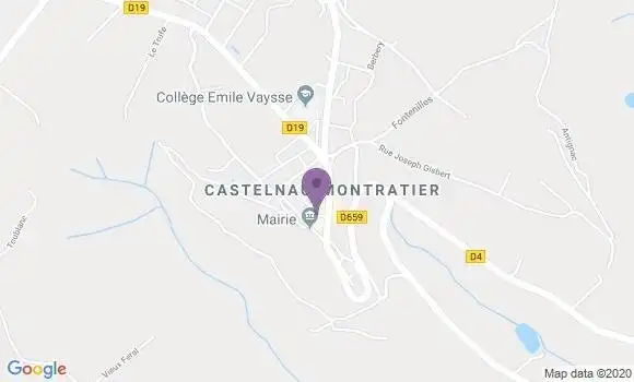 Localisation Banque Populaire Agence de Castelnau Montratier