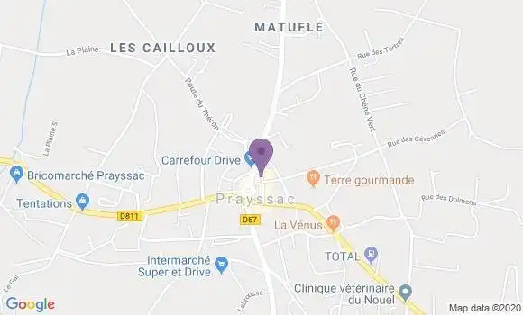 Localisation Banque Populaire Agence de Prayssac