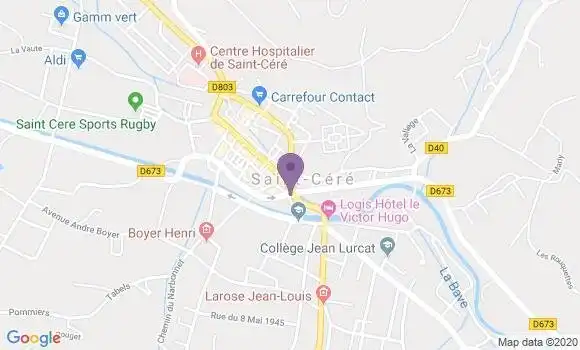Localisation Banque Populaire Agence de Saint Cère