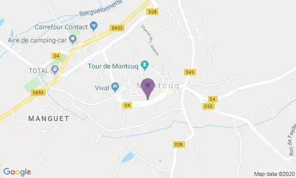 Localisation Banque Populaire Agence de Montcuq