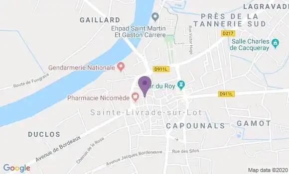 Localisation Banque Populaire Agence de Sainte Livrade sur Lot