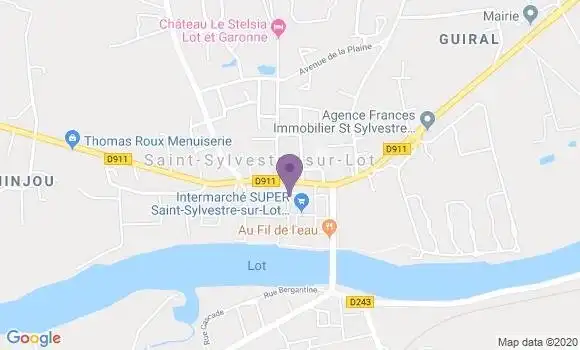 Localisation Banque Populaire Agence de Saint Sylvestre