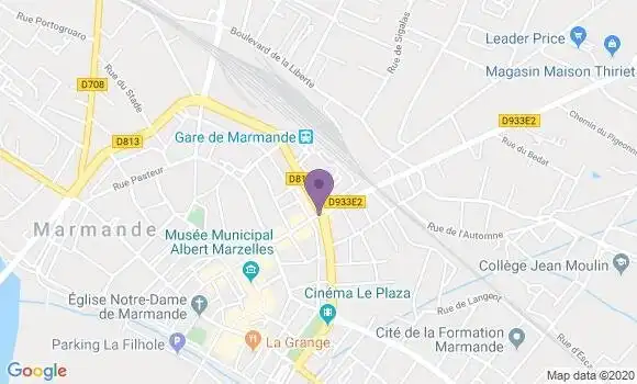 Localisation Banque Populaire Agence de Marmande