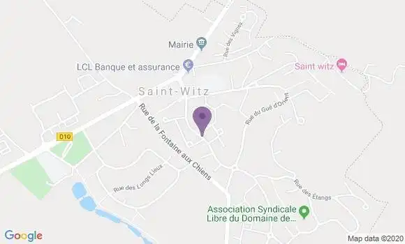 Localisation LCL Agence de Saint Witz