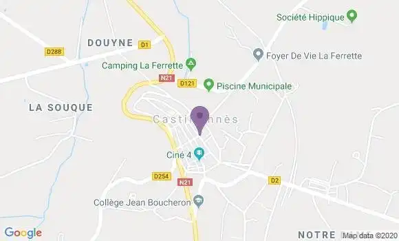 Localisation Banque Populaire Agence de Castillonnes