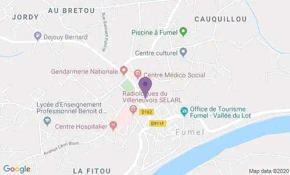 Localisation Banque Populaire Agence de Fumel
