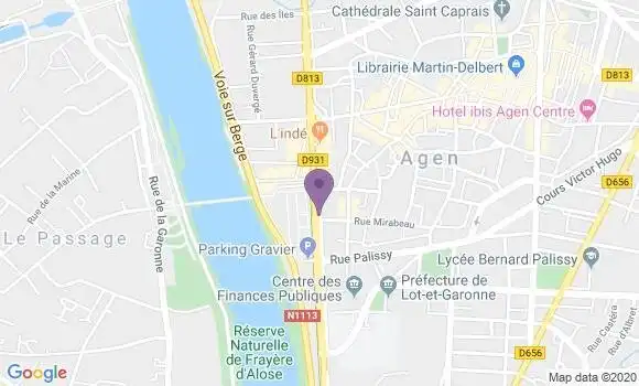 Localisation Banque Populaire Agence de Le Passage d