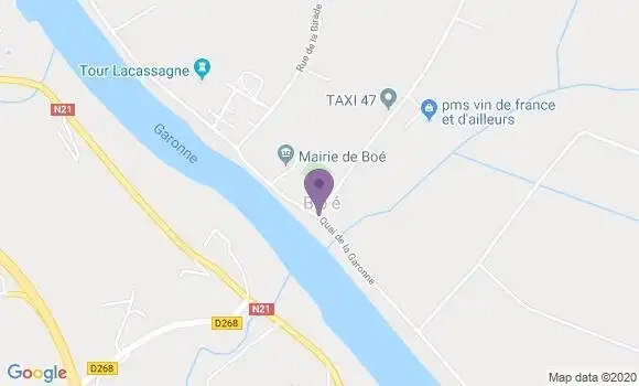 Localisation Banque Populaire Agence de Boé