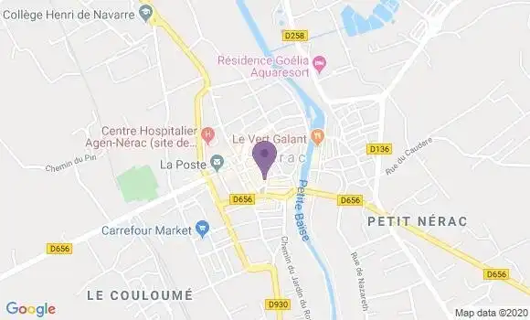 Localisation Banque Populaire Agence de Nérac