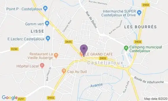 Localisation Banque Populaire Agence de Casteljaloux
