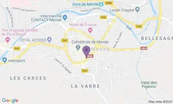 Localisation Banque Populaire Agence de Mende
