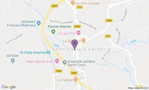 Localisation Banque Populaire Agence de Saint Chély d