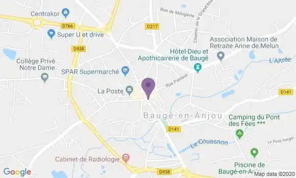 Localisation Banque Populaire Agence de Bauge