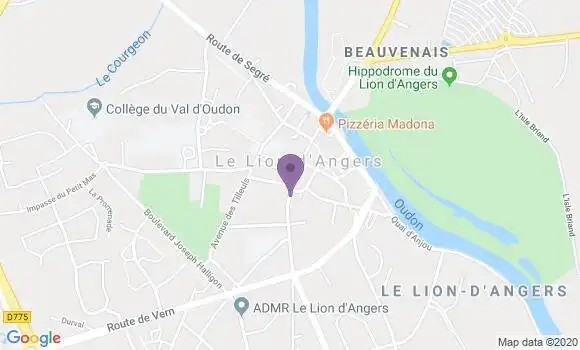 Localisation Banque Populaire Agence de Le Lion d