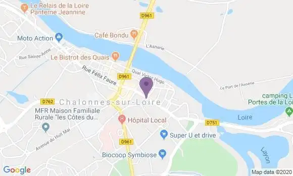 Localisation Banque Populaire Agence de Châlonnes sur Loire