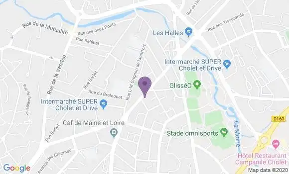 Localisation Banque Populaire Agence de Cholet Libération