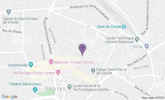 Localisation Banque Populaire Agence de Cholet Gambetta