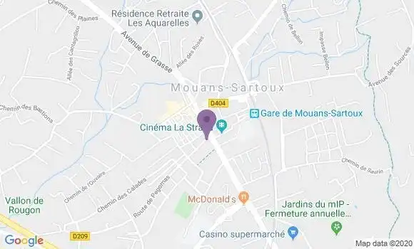 Localisation LCL Agence de Mouans Sartoux