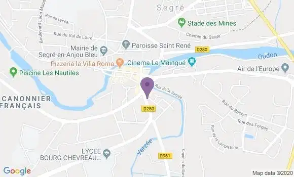 Localisation Banque Populaire Agence de Segré