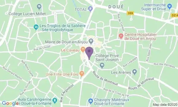 Localisation Banque Populaire Agence de Doué la Fontaine