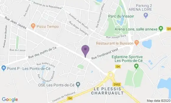Localisation Banque Populaire Agence de Trélazé