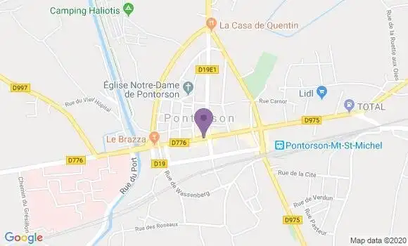 Localisation Banque Populaire Agence de Pontorson