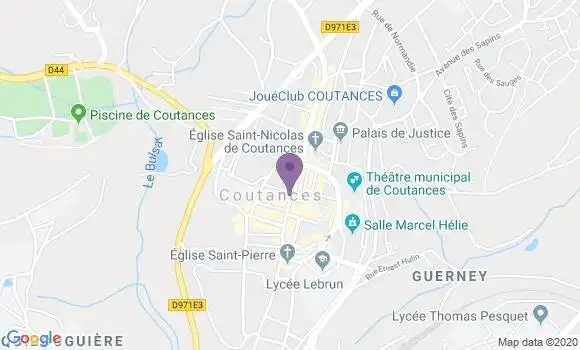 Localisation Banque Populaire Agence de Coutances