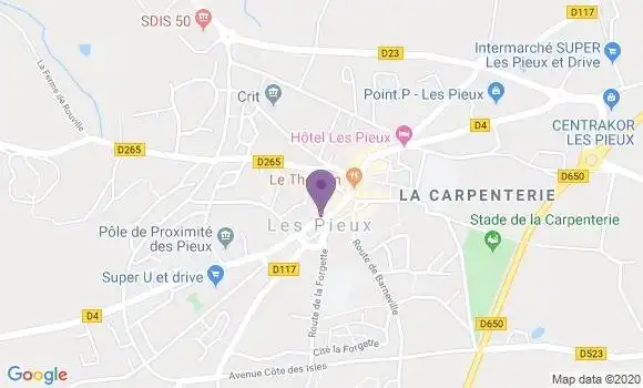 Localisation Banque Populaire Agence de Les Pieux