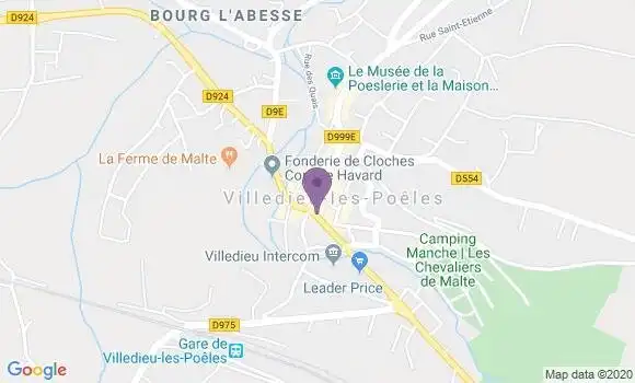 Localisation Banque Populaire Agence de Villedieu les Poêles