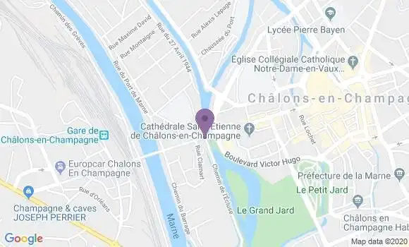Localisation Banque Populaire Agence de Châlons en Champagne 2 Ponts