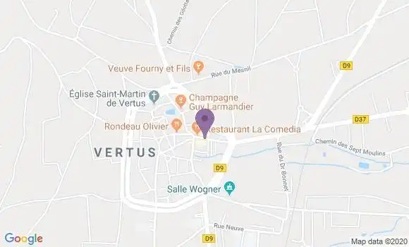 Localisation Banque Populaire Agence de Vertus