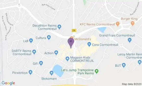 Localisation Banque Populaire Agence de Cormontreuil