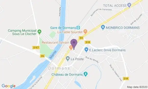 Localisation Banque Populaire Agence de Dormans