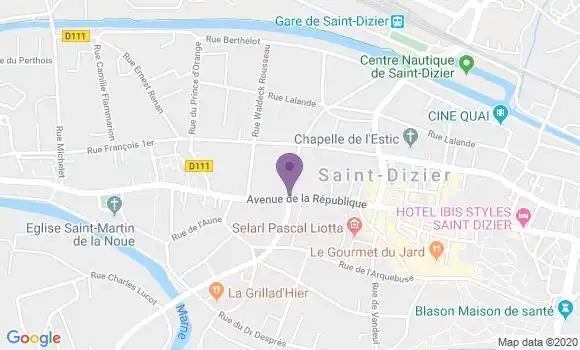 Localisation Banque Populaire Agence de Saint Dizier
