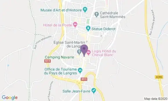 Localisation Banque Populaire Agence de Langres