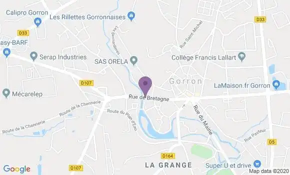 Localisation Banque Populaire Agence de Gorron