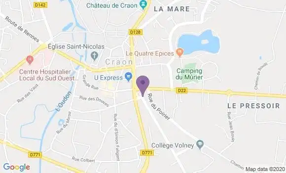 Localisation Banque Populaire Agence de Craon