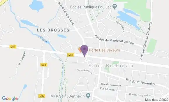 Localisation Banque Populaire Agence de Saint Berthevin