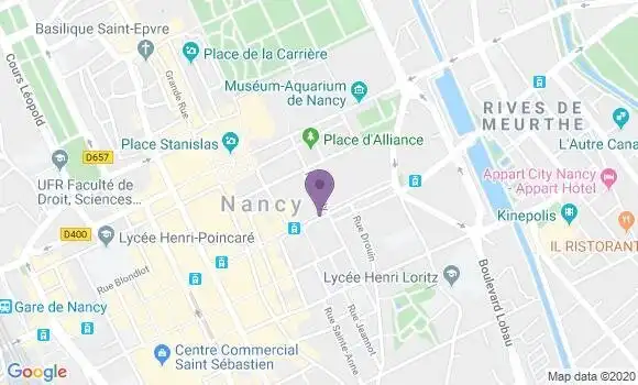 Localisation Banque Populaire Agence de Nancy