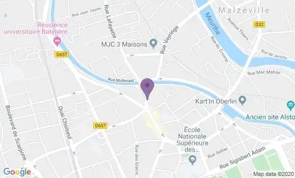 Localisation Banque Populaire Agence de Nancy Trois Maisons